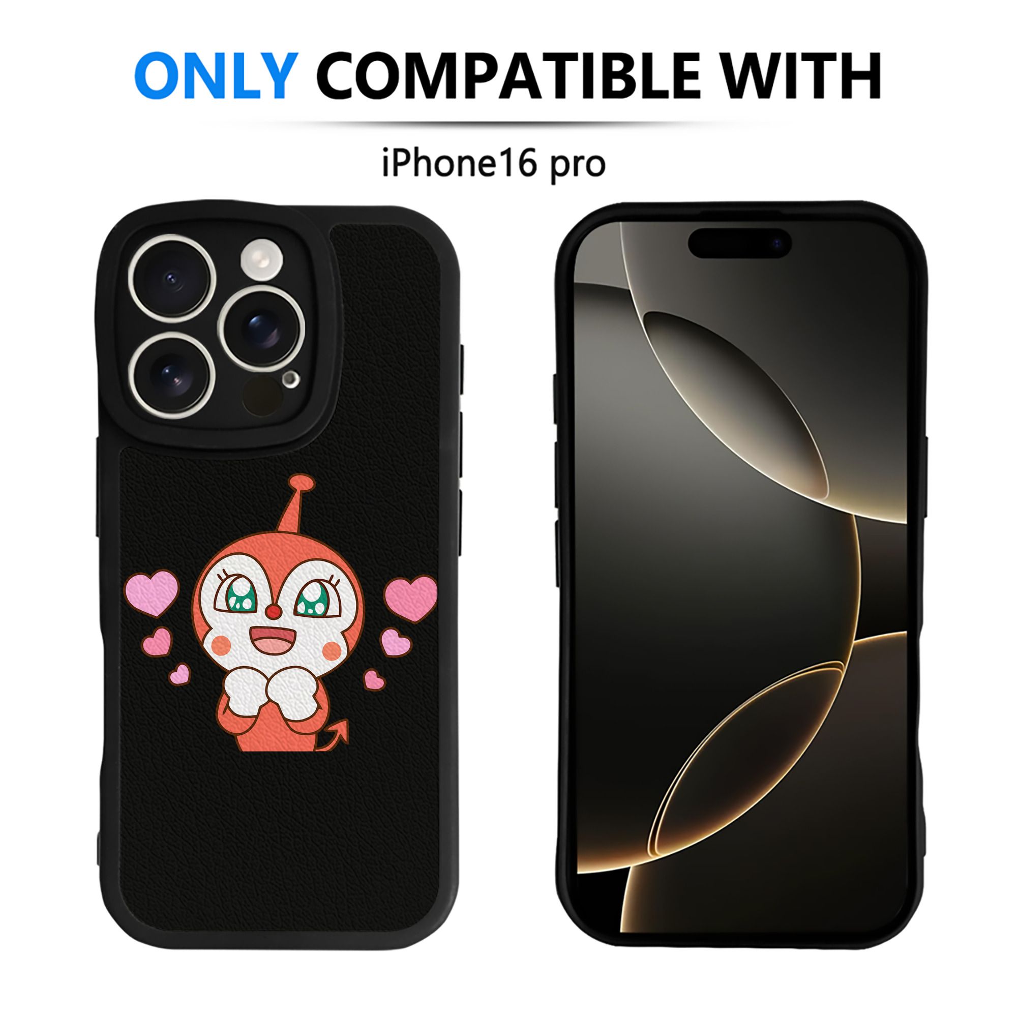 （画像用） アンパンマン Anpanman 【iPhone 16シリーズ対応】シリコンスマホケース（レザー調） 材質：シリコン